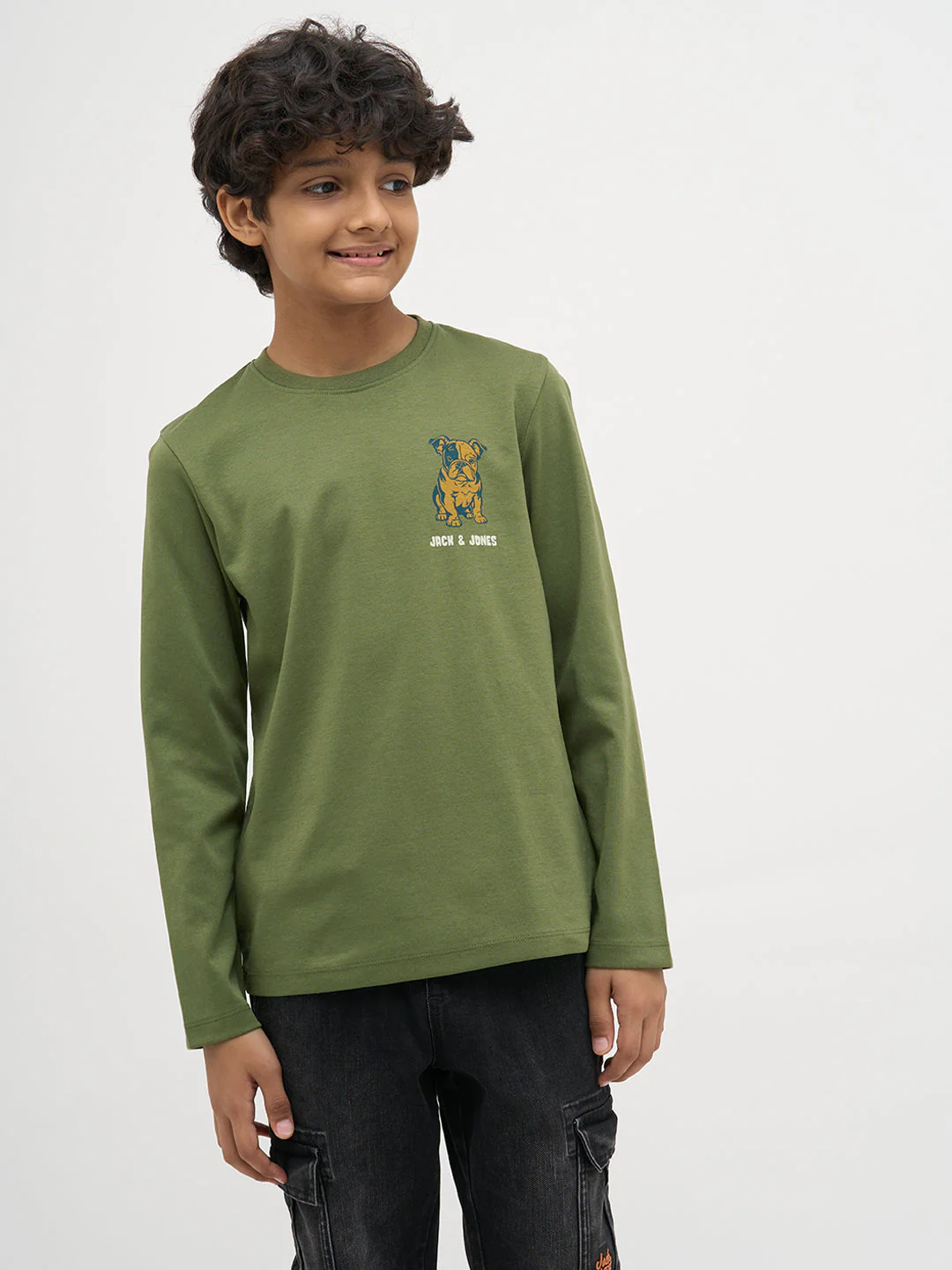 Green Doggo Print Full Sleeves T-Shirt - Image 2