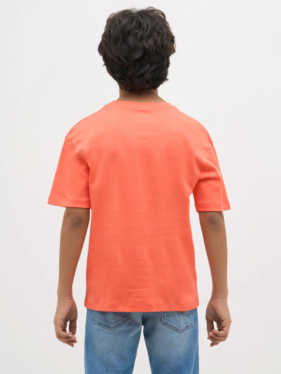 Orange Embroidered Cotton T-Shirt - Image 9