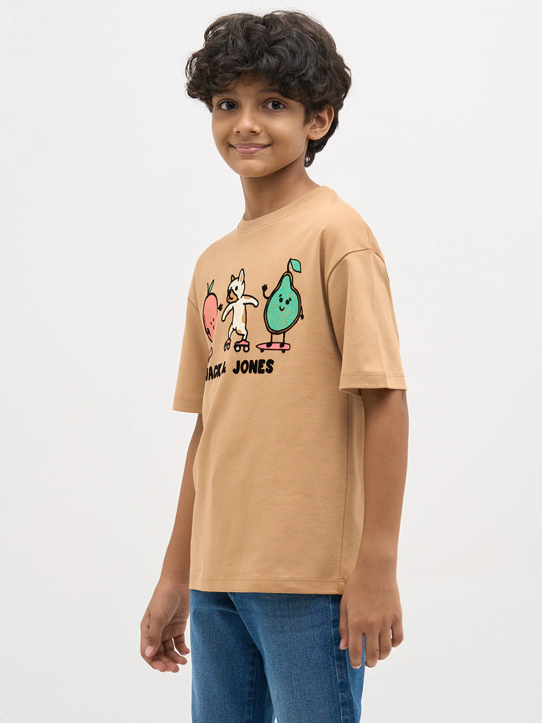 Brown Embroidered Print T-Shirt - Image 3