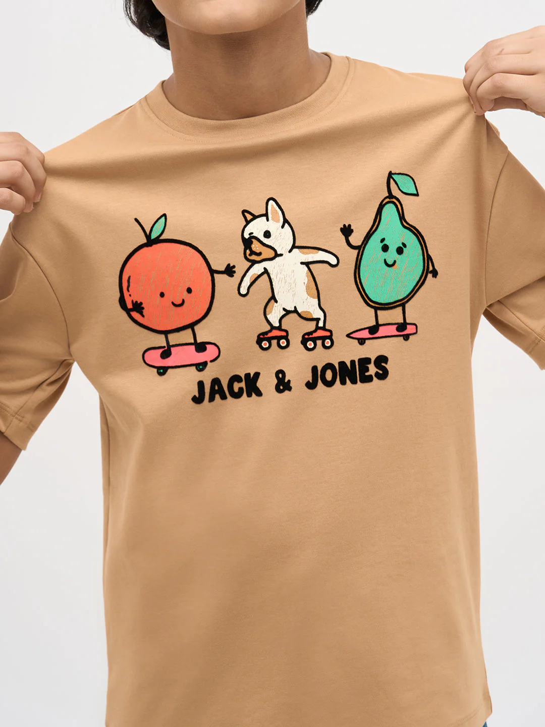 Brown Embroidered Print T-Shirt - Image 6