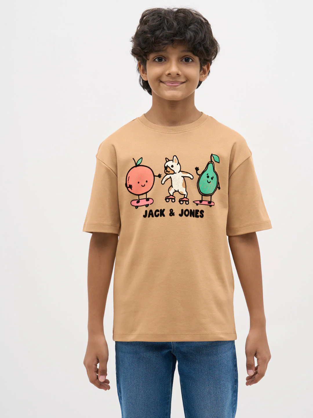 Brown Embroidered Print T-Shirt - Image 8