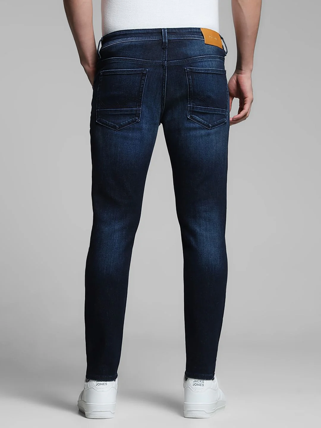 Dark Blue Brak Slim Fit Cropped Jeans - Image 3
