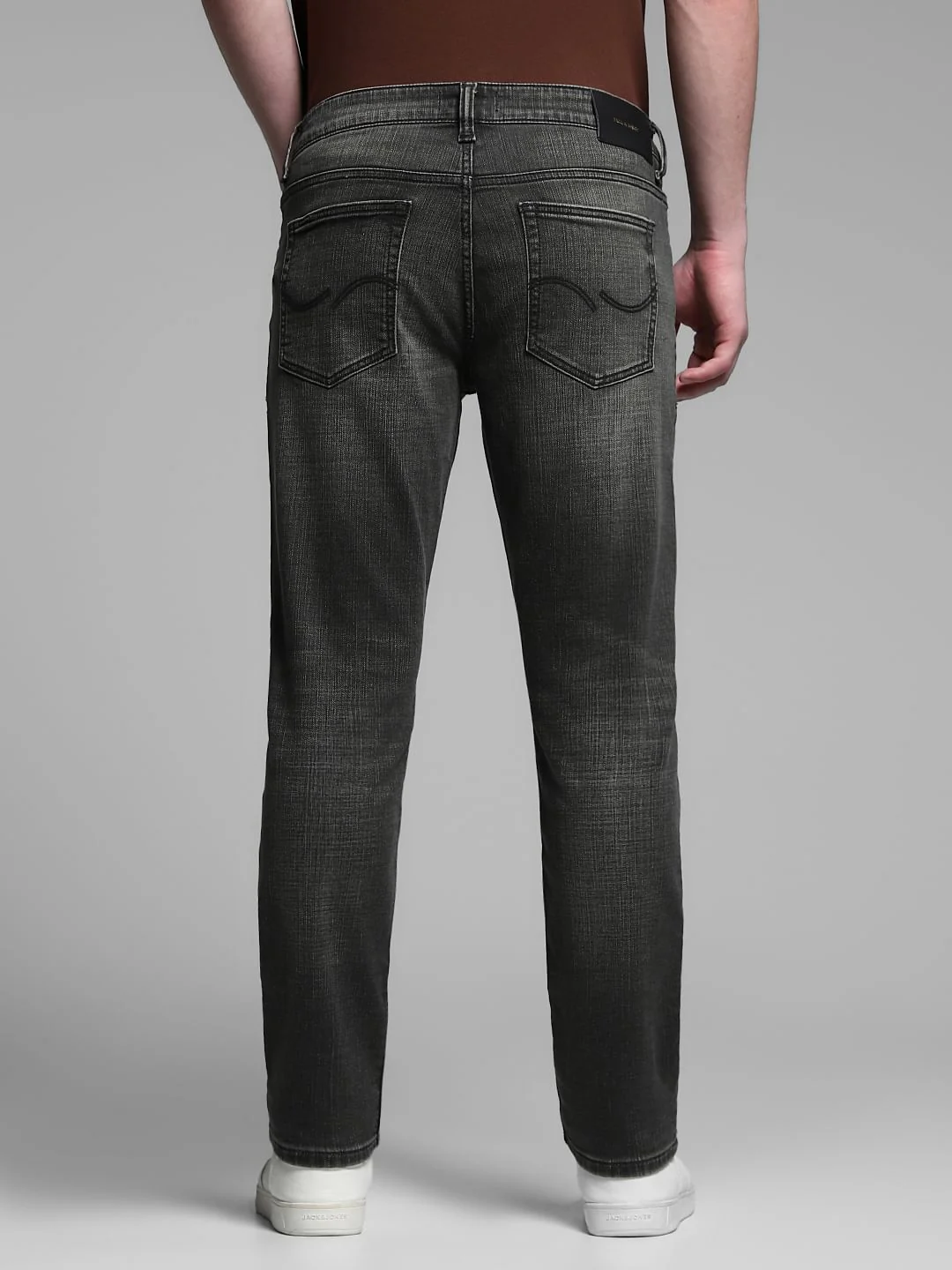Olive Green Brak Slim Fit Cropped Jeans - Image 3