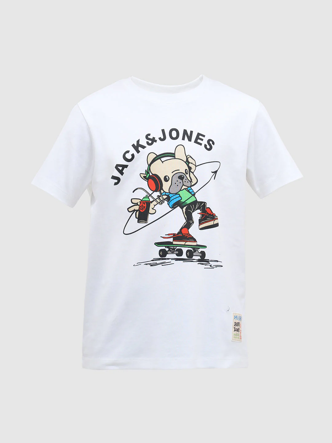 White Printed Cotton T-Shirt - Image 7