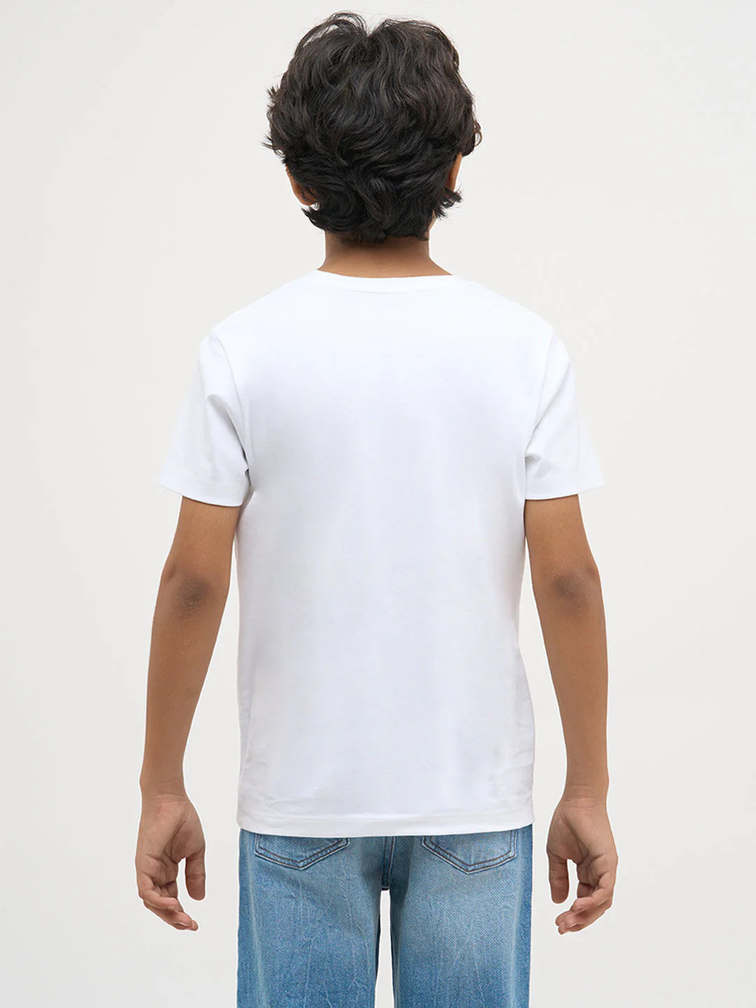 White Printed Cotton T-Shirt - Image 9