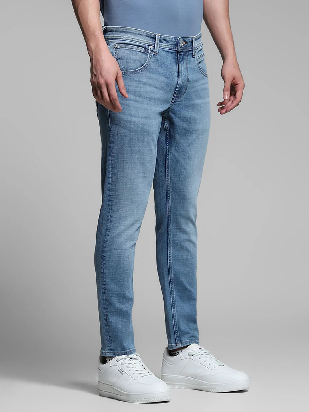 Light Blue Brak Slim Fit Cropped Jeans - Image 2