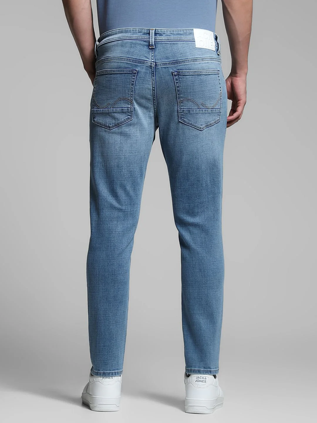 Light Blue Brak Slim Fit Cropped Jeans - Image 3