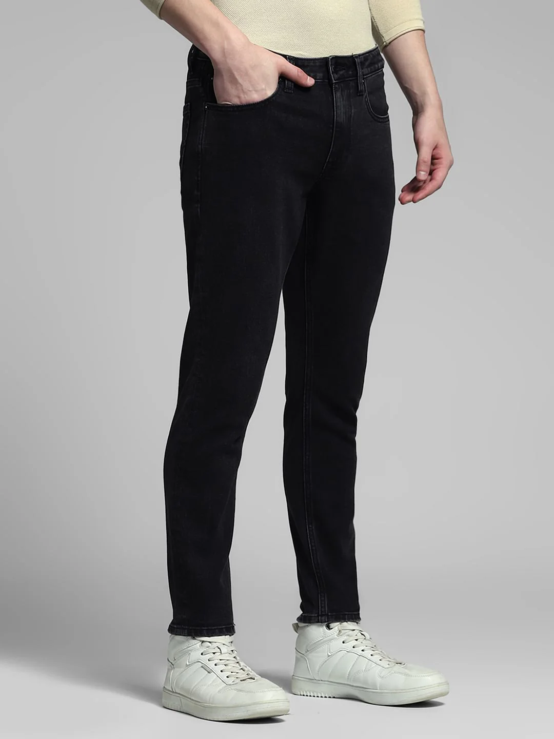 Black Mid Rise Brak Slim Fit Jeans - Image 2