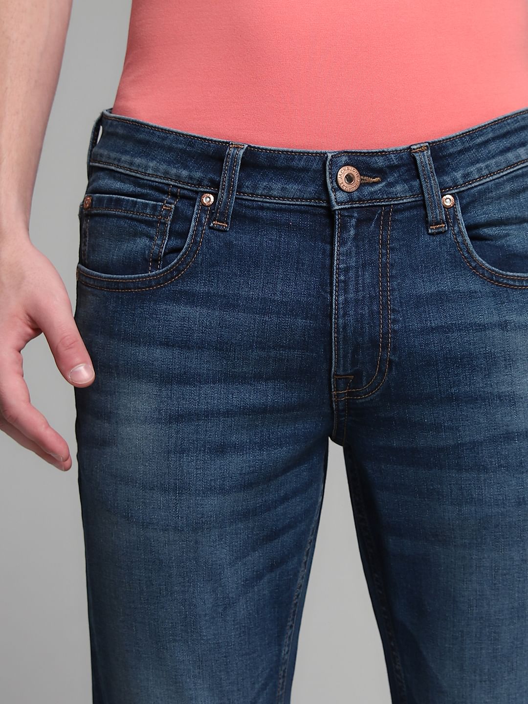 Blue Brak Slim Fit Cropped Jeans - Image 4