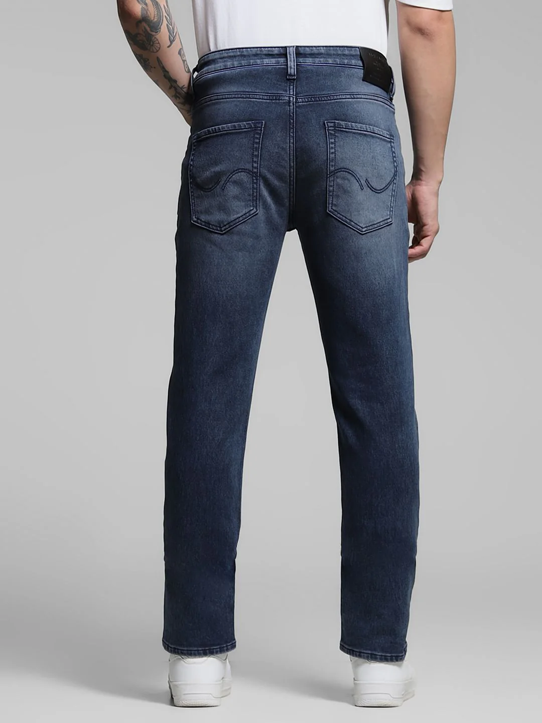 Dark Blue Knit Tim Anti Fit Jeans - Image 3