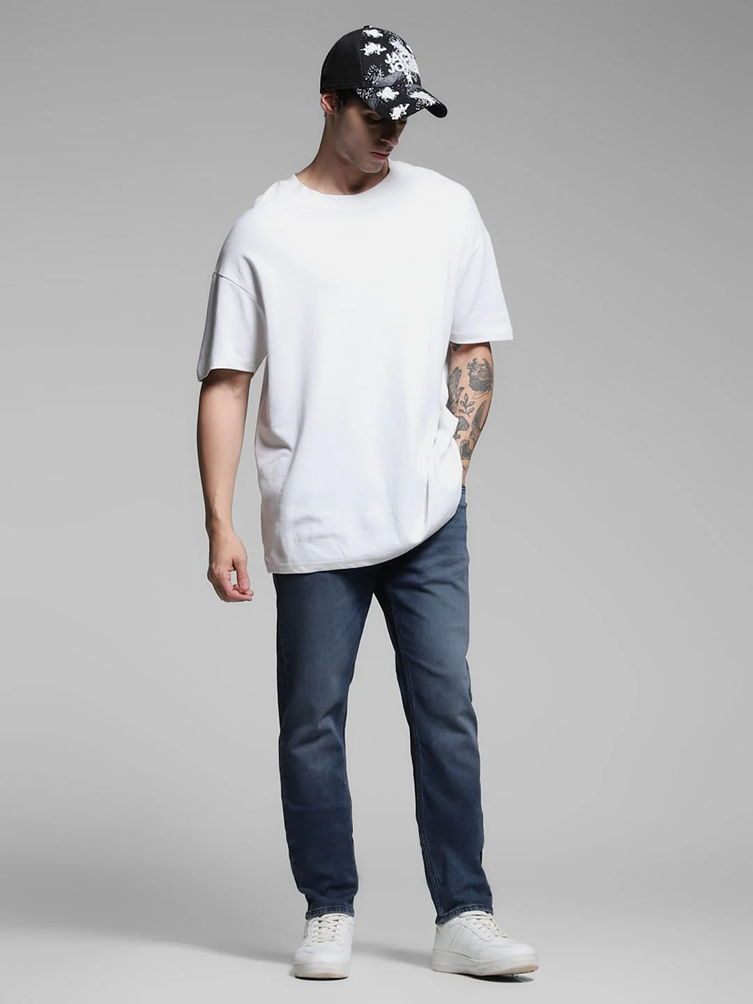 Dark Blue Knit Tim Anti Fit Jeans - Image 6