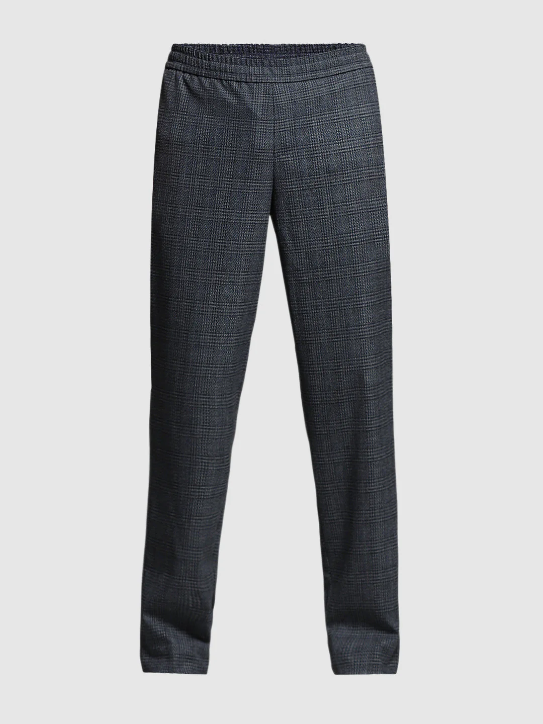 Black Check Print Slim Fit Chinos - Image 6