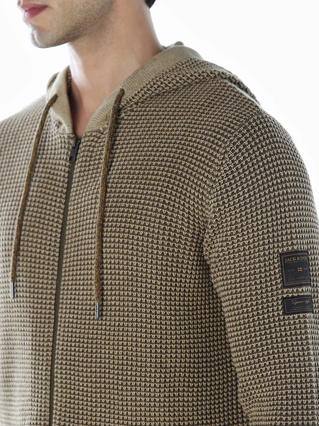 Zip-up Oversized Hooded Knit - Image 5