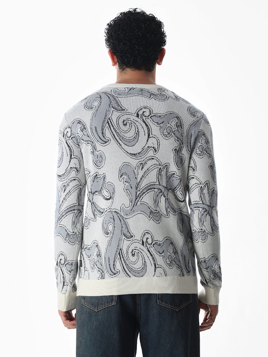 Printed Fkat Knit Pullover - Image 9