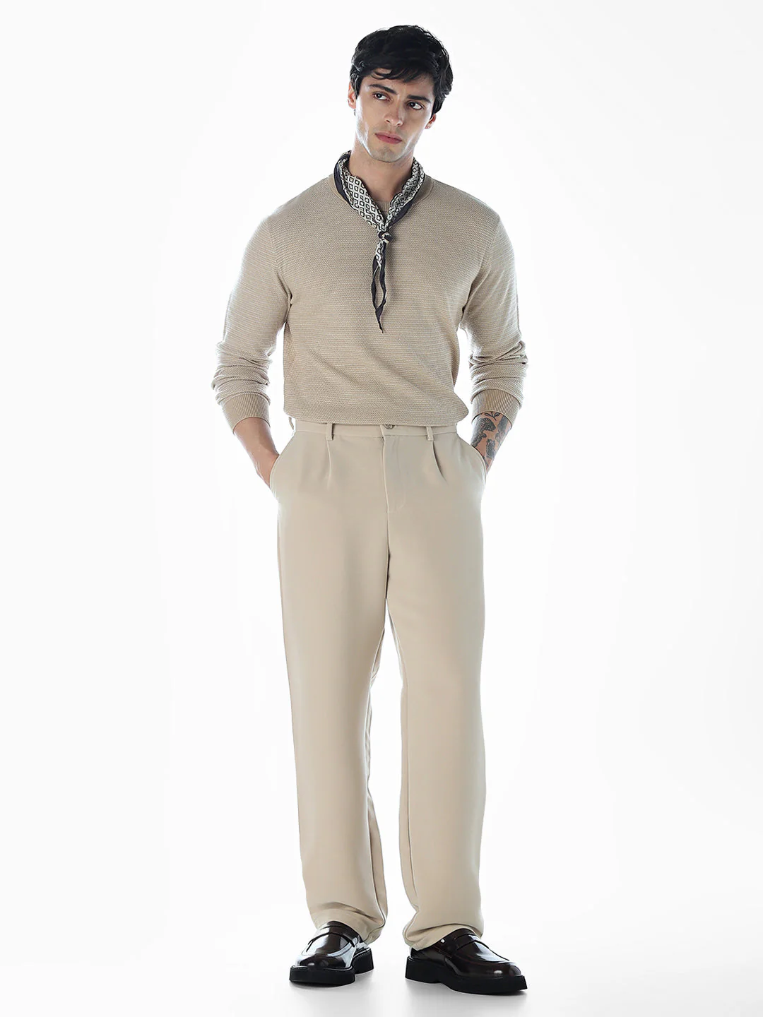 Cotton Flat Knit Oversized Pullover - Image 6