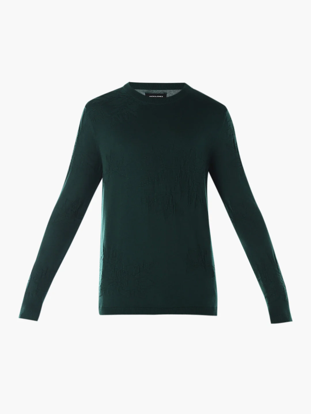 Printed Flat Knit Oversized Pullover - Green - Image 7
