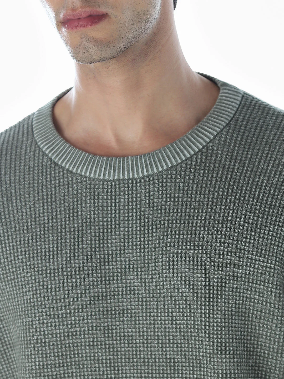 Textured Stretch Oversized Pullover - Image 5