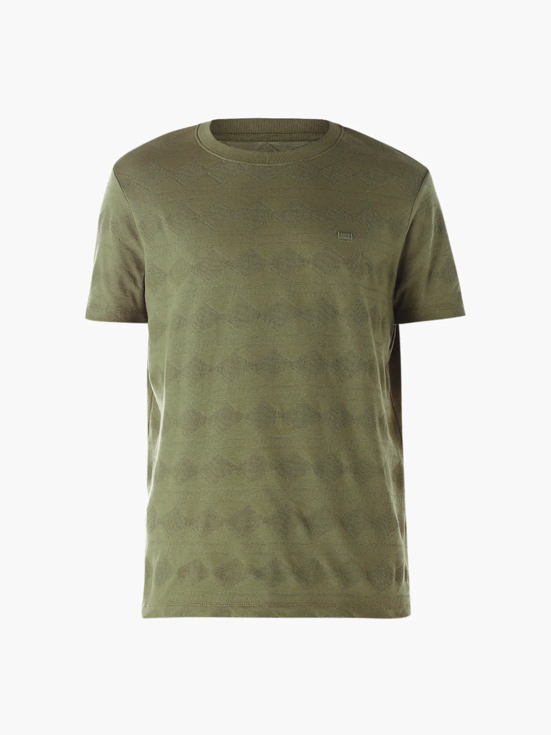 Jacquard Cotton T-shirt - Green - Image 7