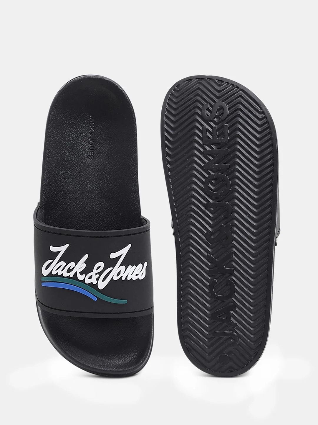 Black Cursive Logo Pool Sliders - Image 5
