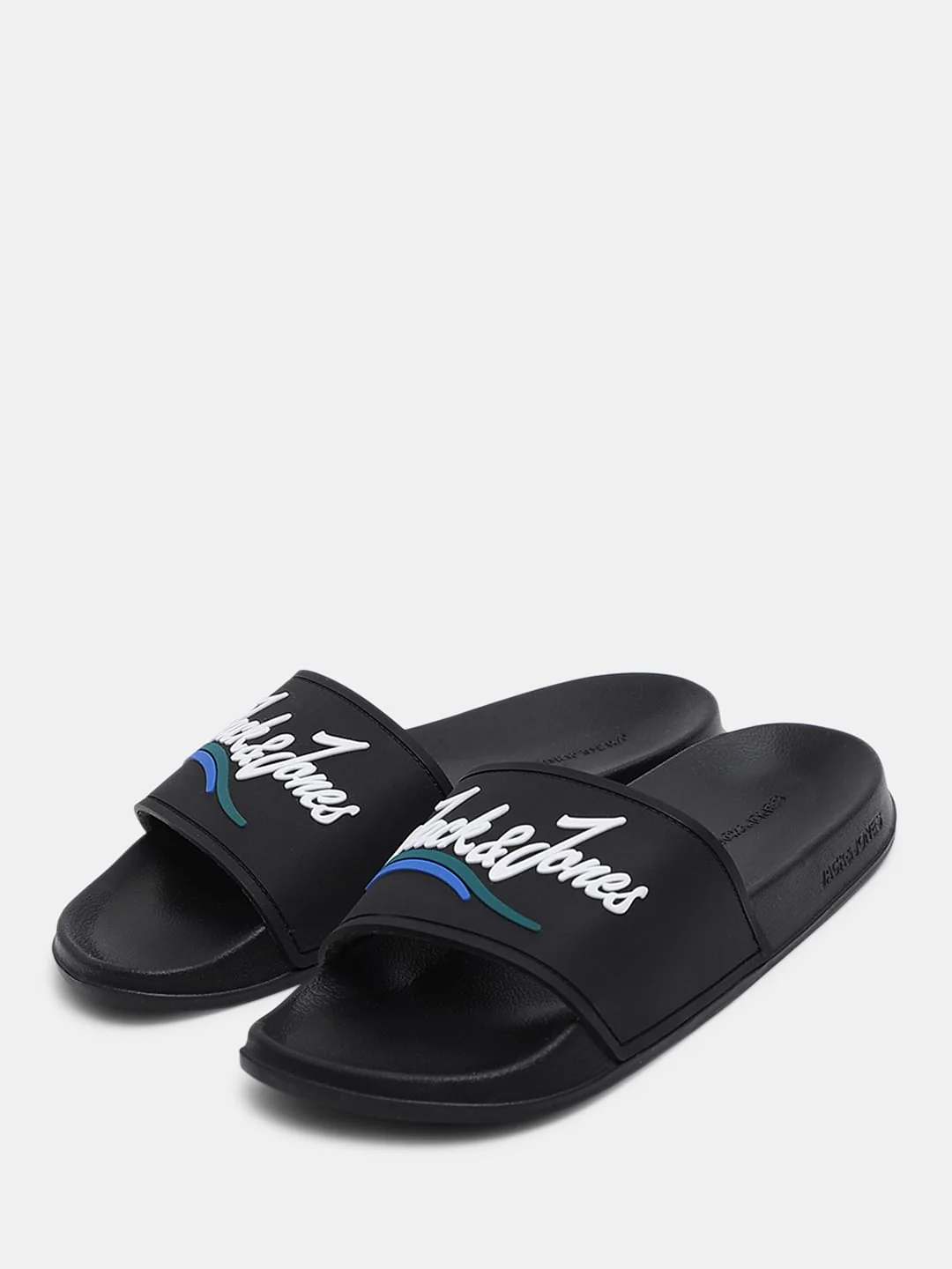 Black Cursive Logo Pool Sliders - Image 6