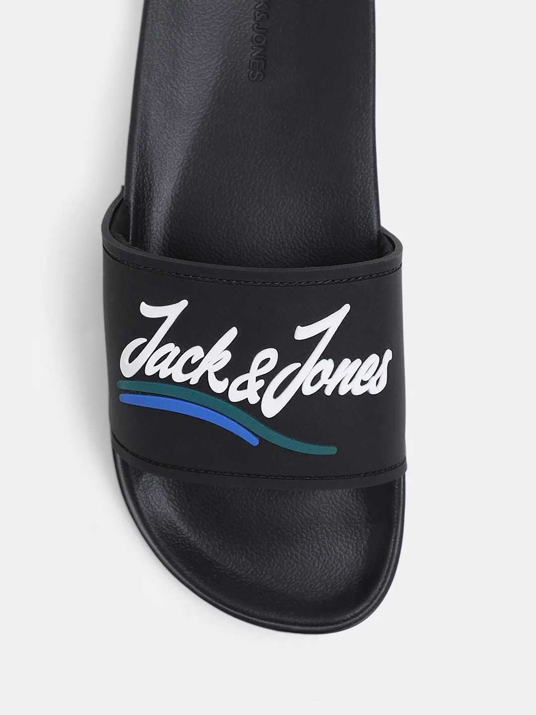 Black Cursive Logo Pool Sliders - Image 7