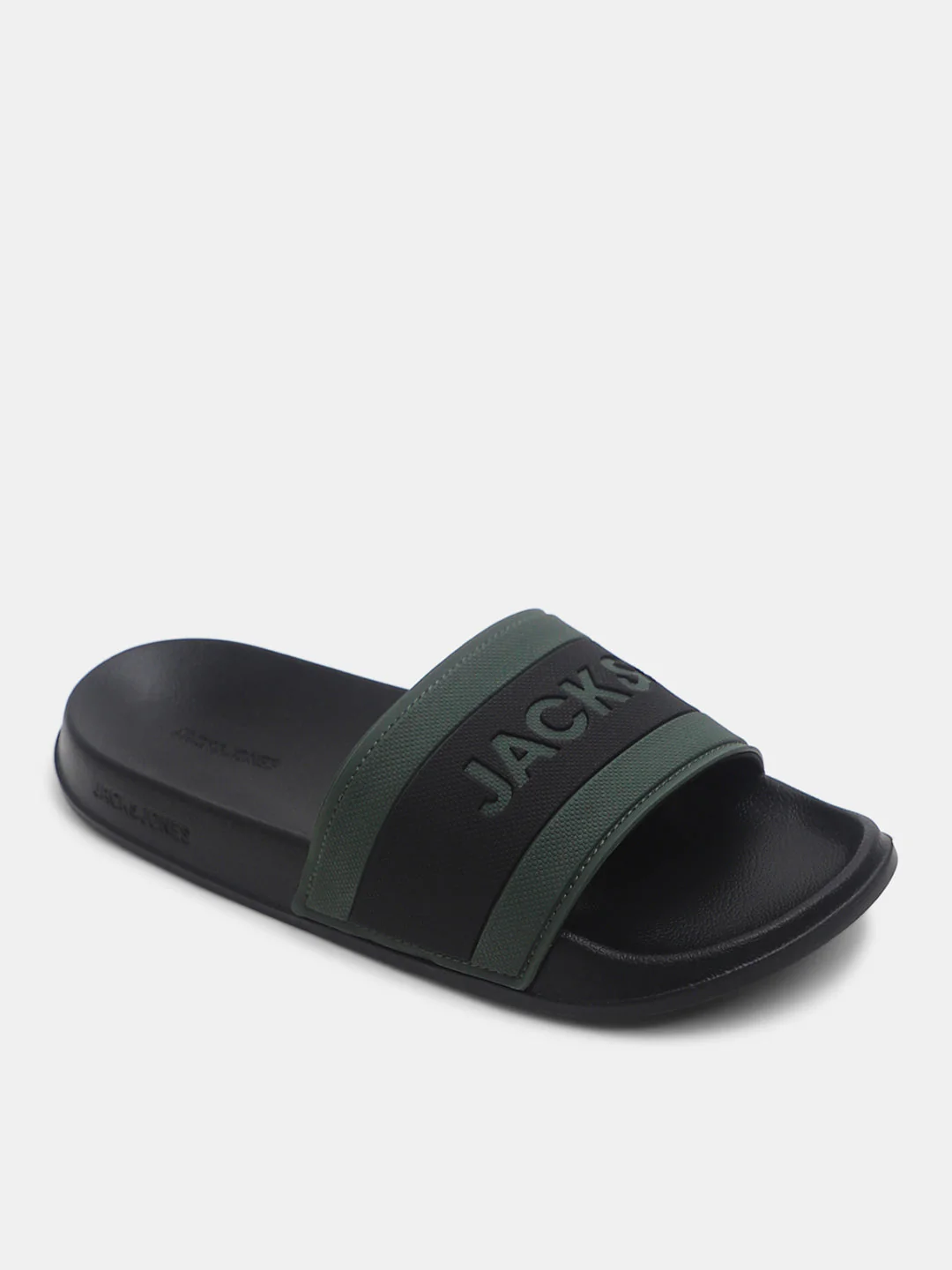 Black Logo Print Pool Sliders - Image 4