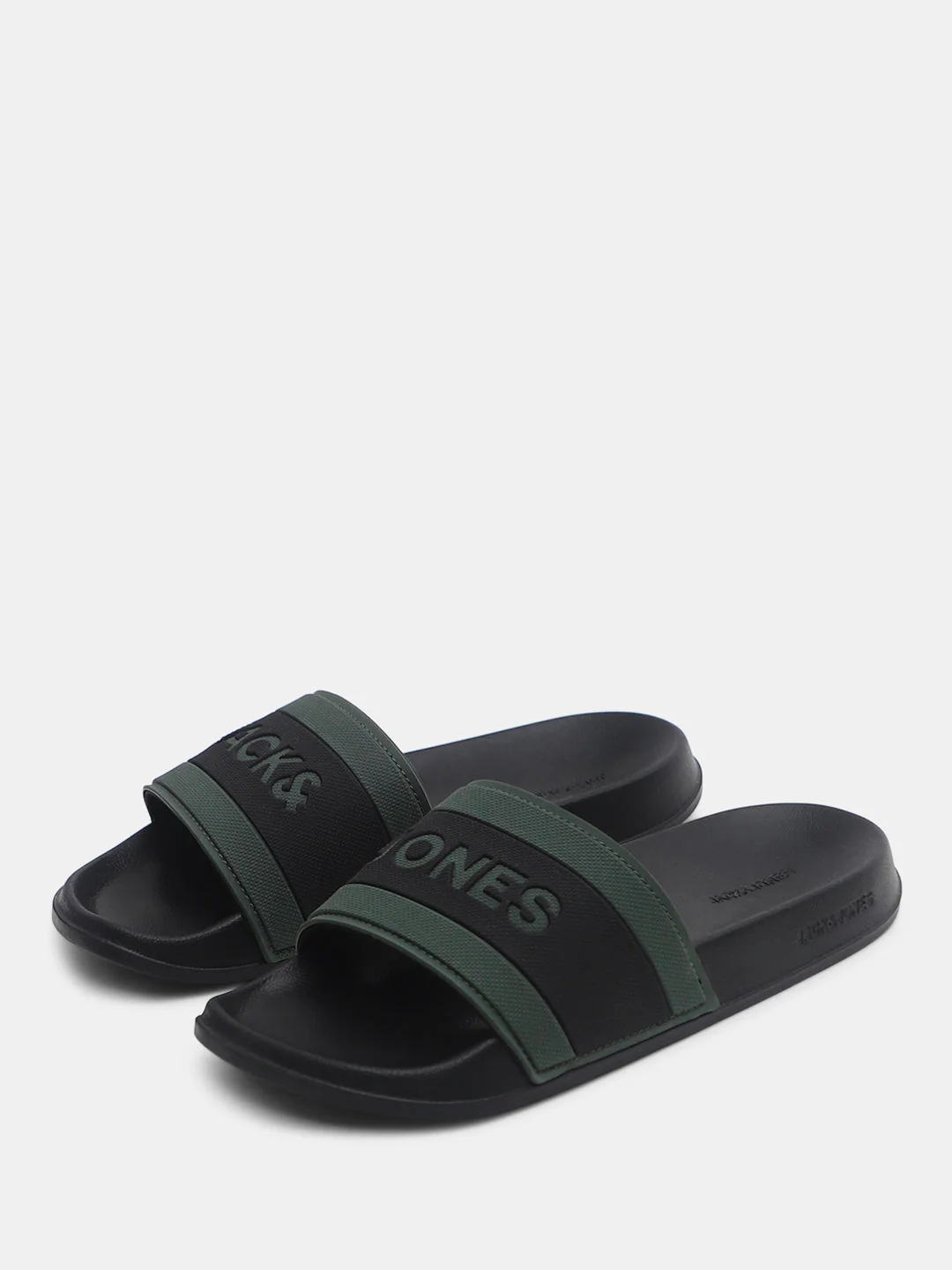 Black Logo Print Pool Sliders - Image 6