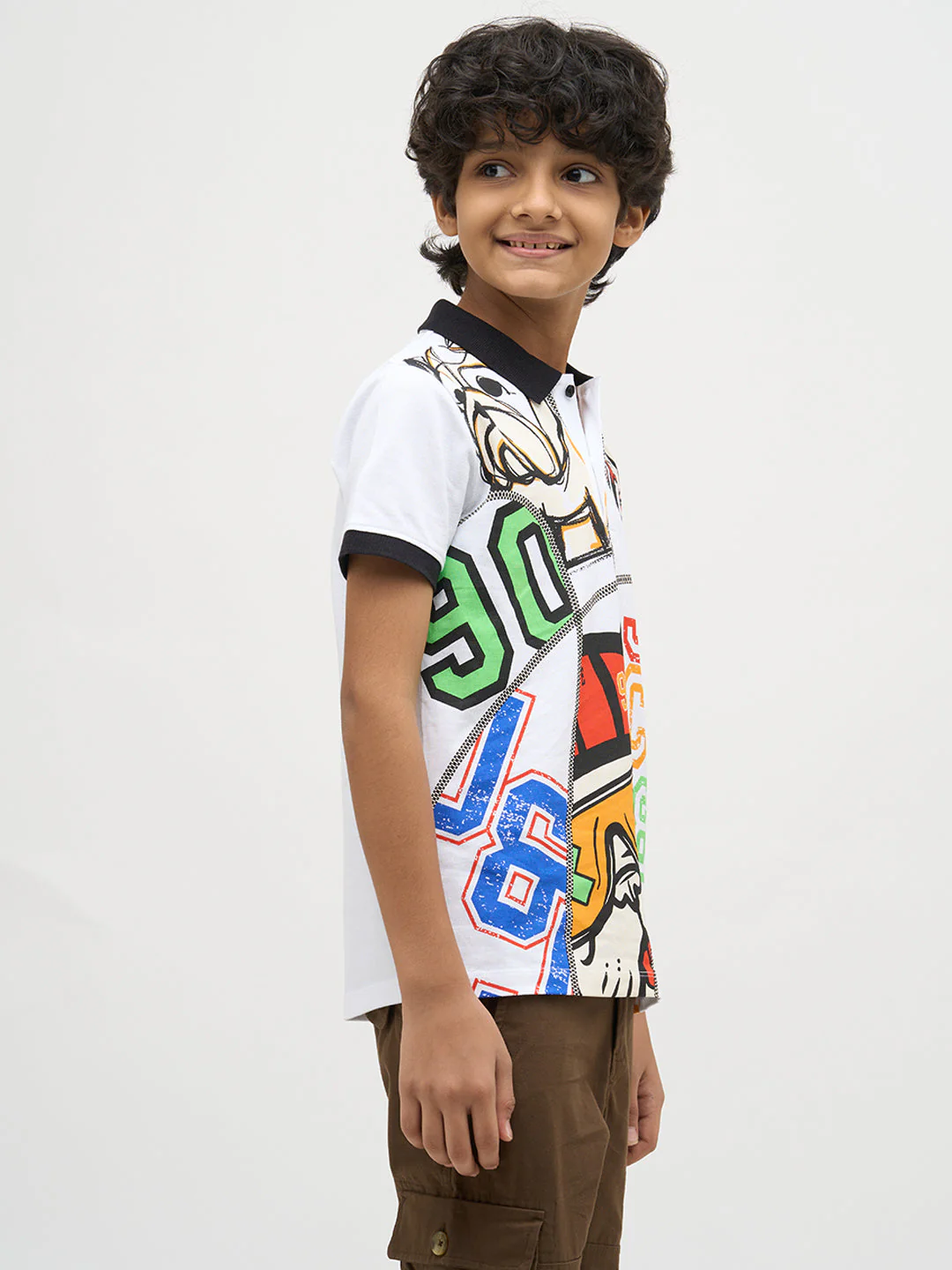 Boys Printed Cotton Polo - Image 3