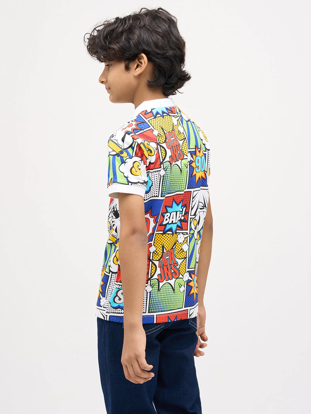Boys Comic Strip Print Polo - Image 4