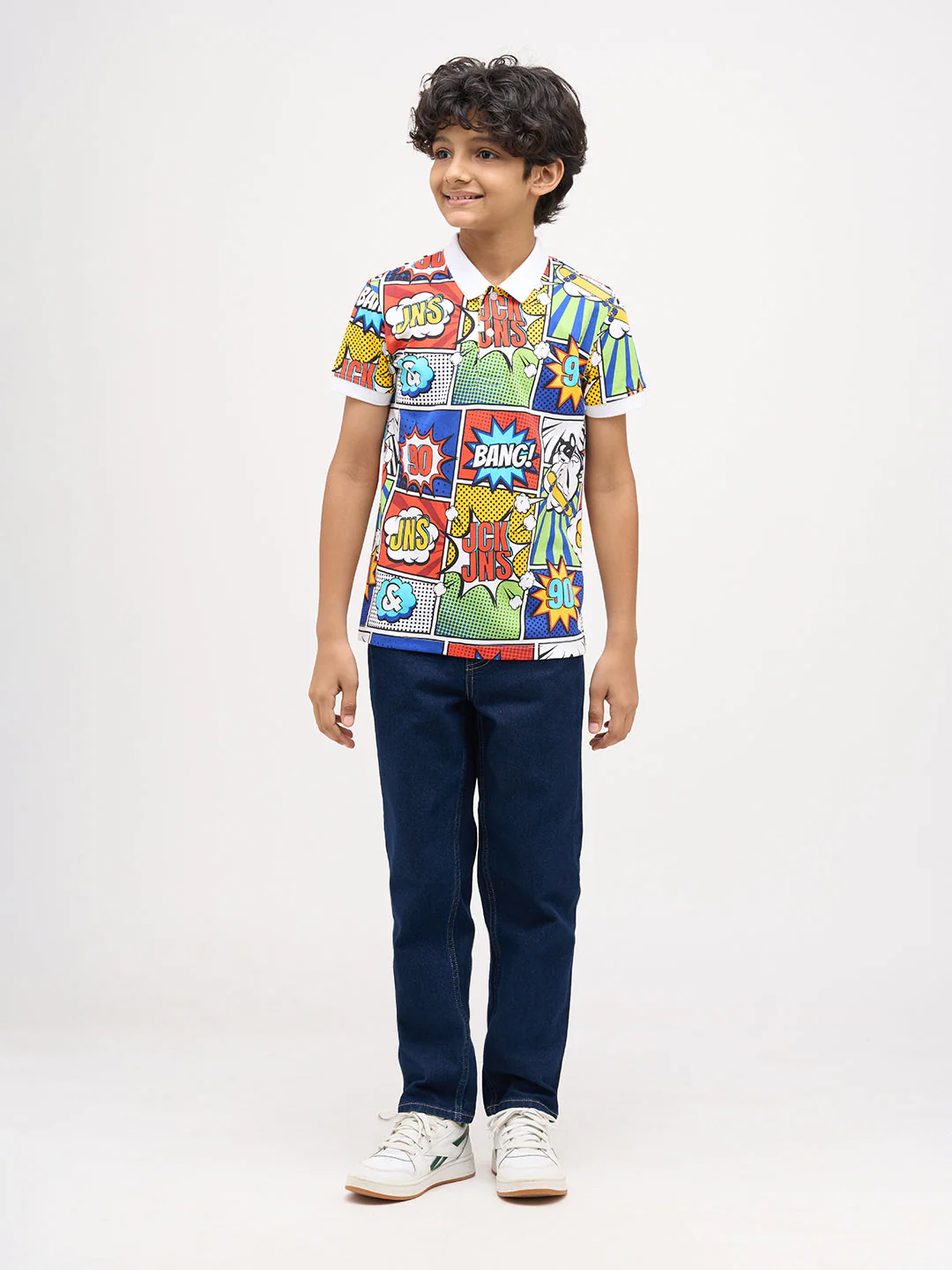Boys Comic Strip Print Polo - Image 5