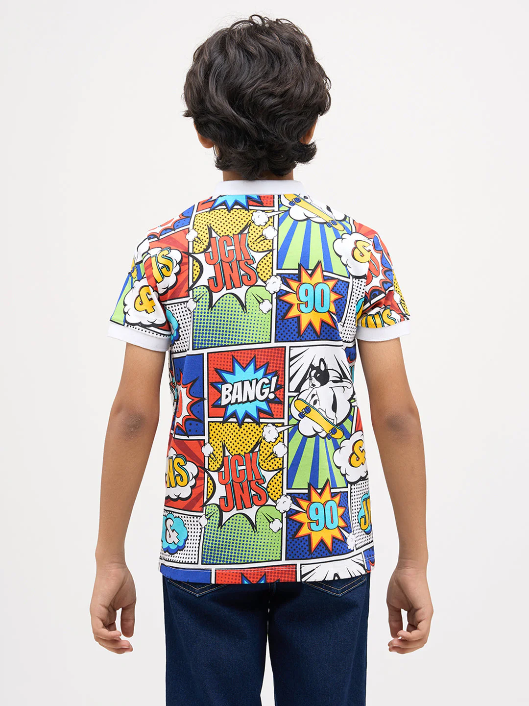 Boys Comic Strip Print Polo - Image 9
