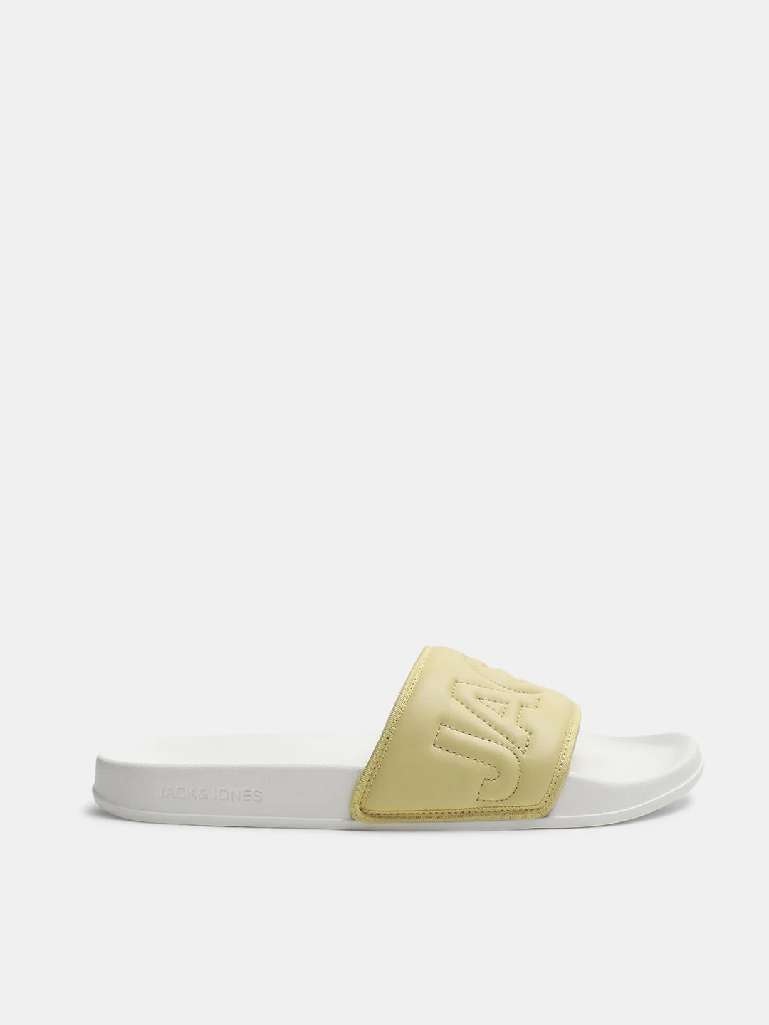 Yellow Stitch Logo Quilted Pool Sliders - Image 2