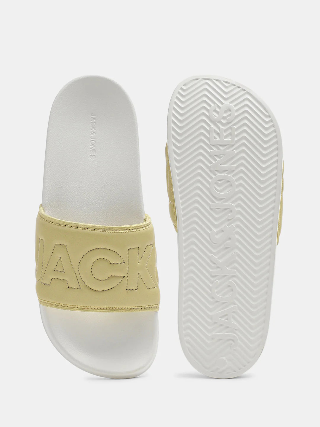Yellow Stitch Logo Quilted Pool Sliders - Image 5