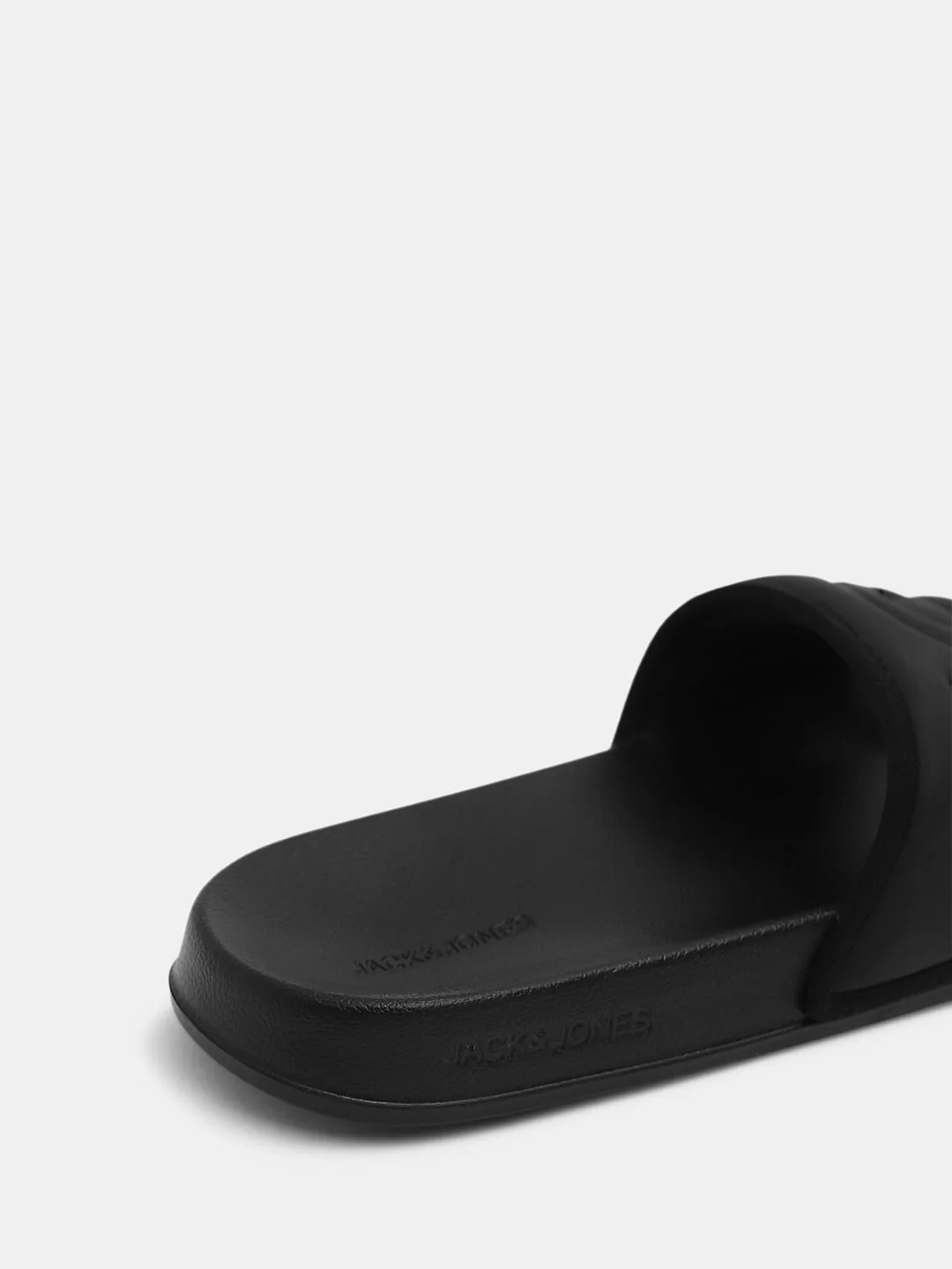 Black Quilted Logo Pool Sliders - Image 8