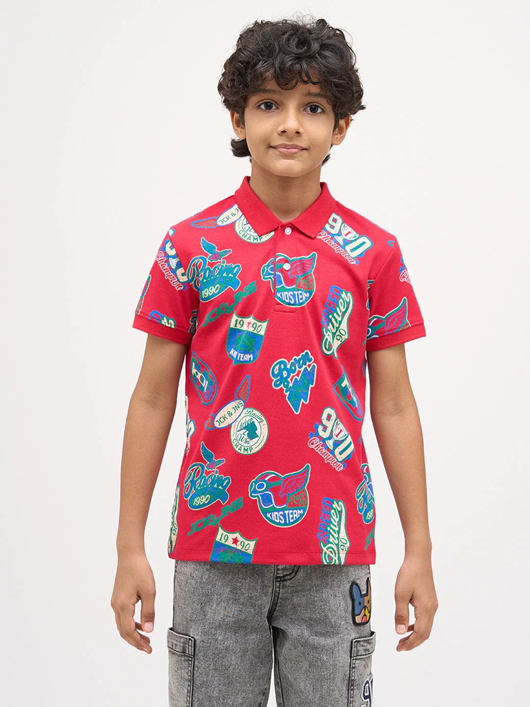 Boys Printed Cotton Polo - Image 8