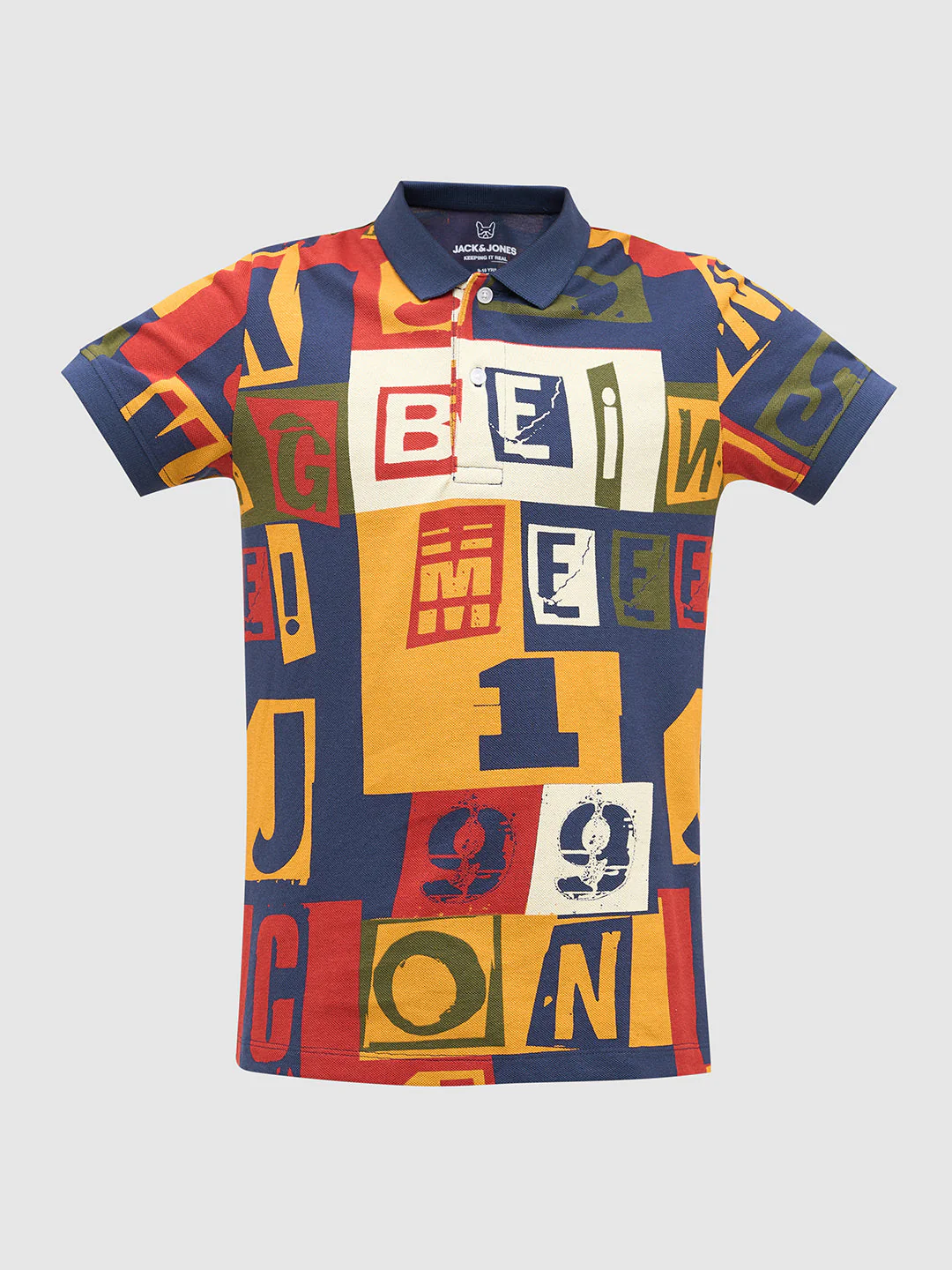 Boys Typographic Print Polo - Image 7
