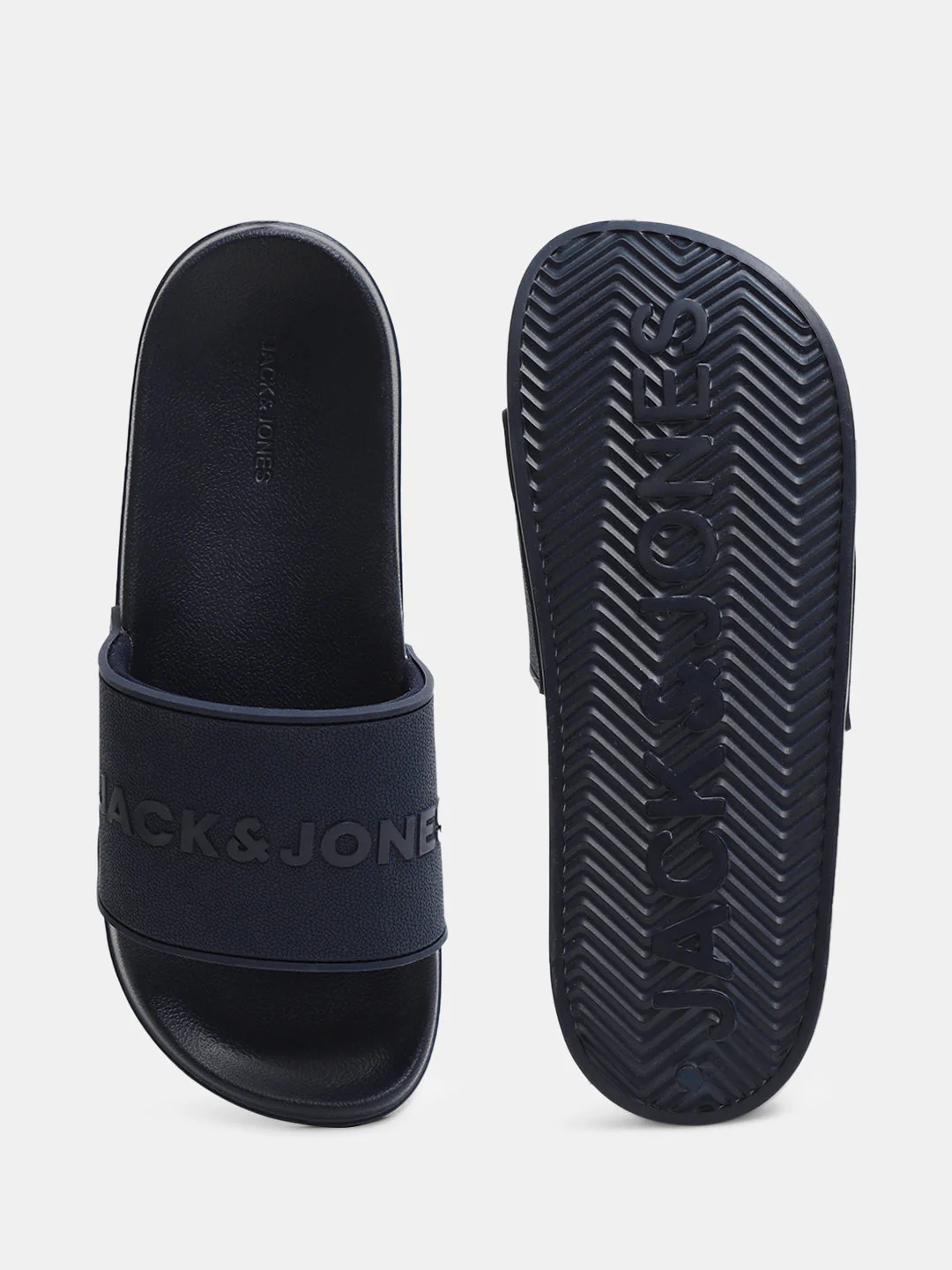 Navy Blue Glossy Logo Pool Sliders - Image 5
