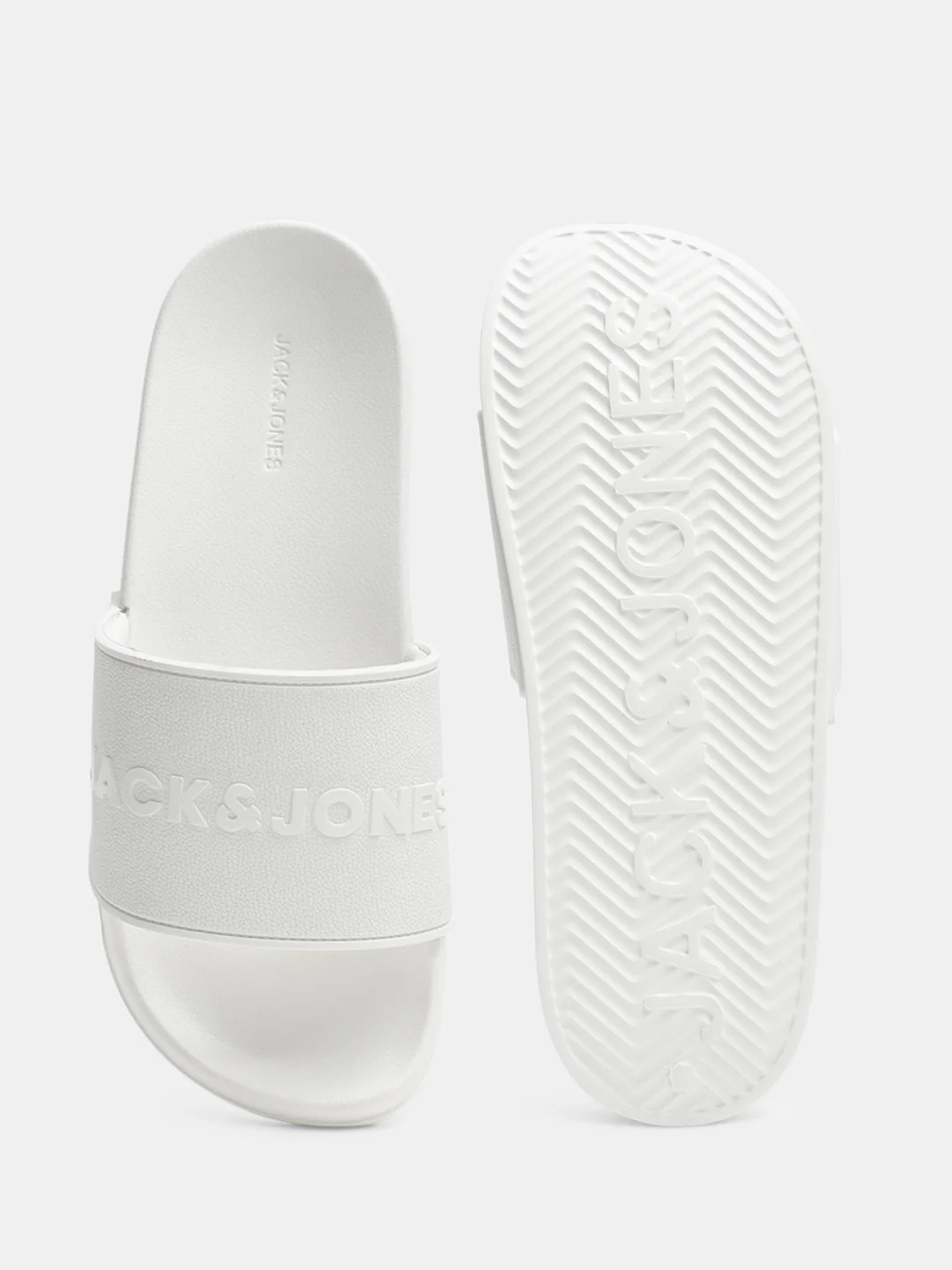 White Glossy Logo Pool Sliders - Image 5