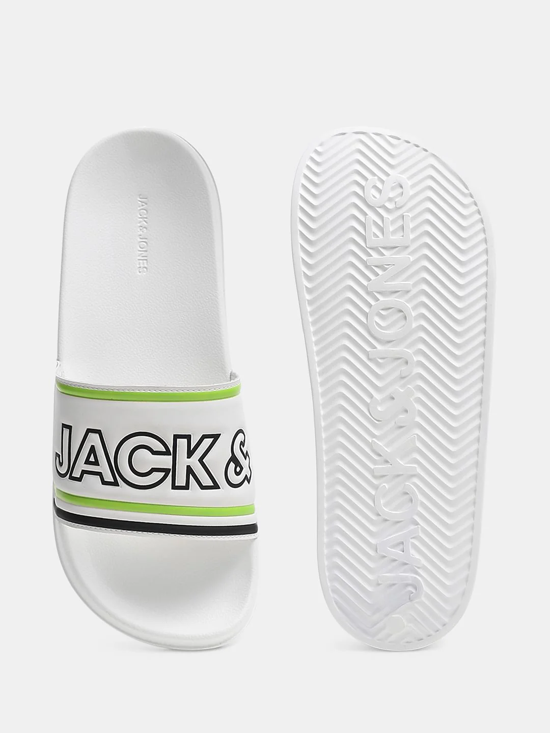 White Contrast Logo Pool Sliders - Image 5