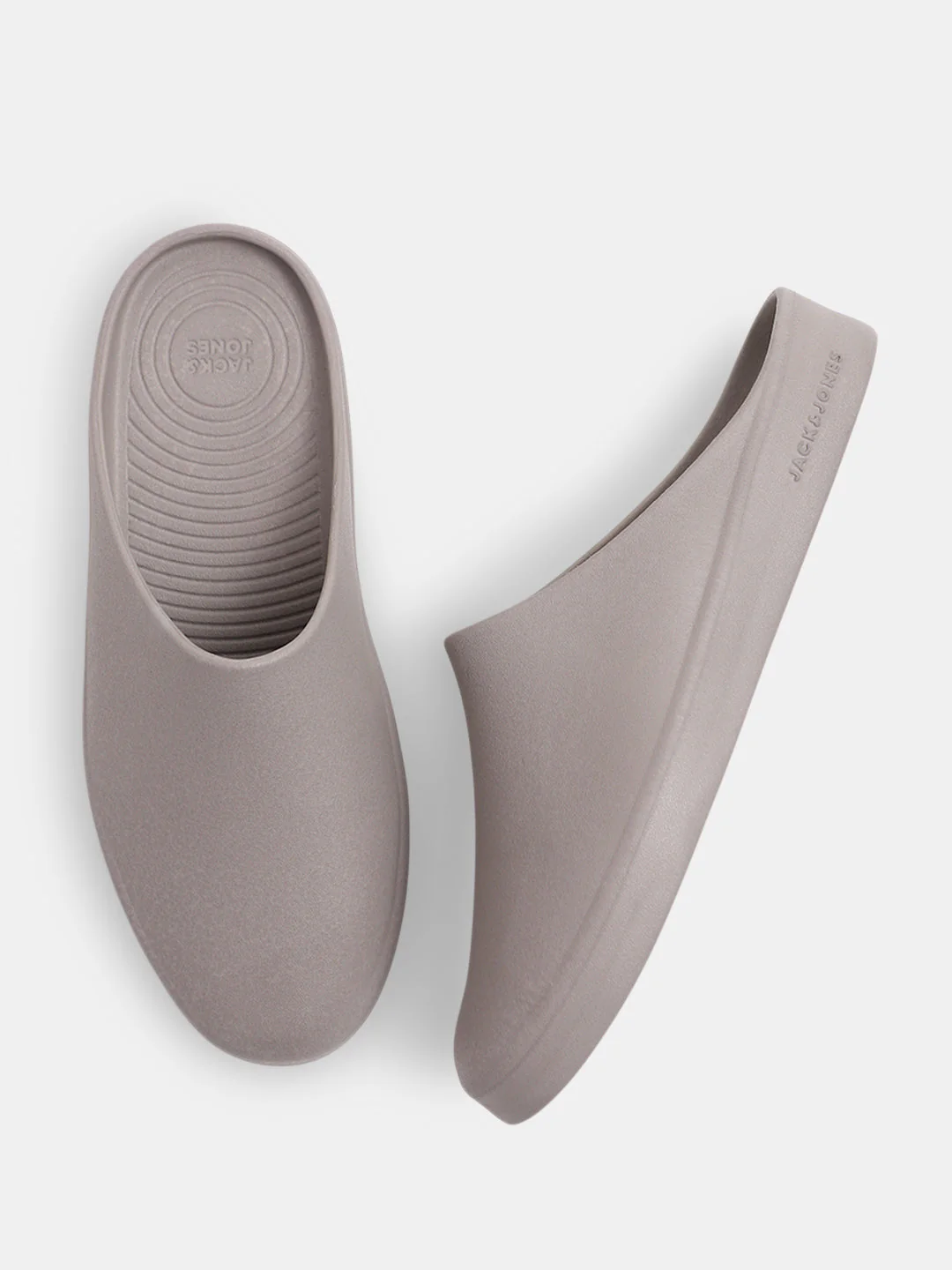Taupe Moulded Mules - Image 3