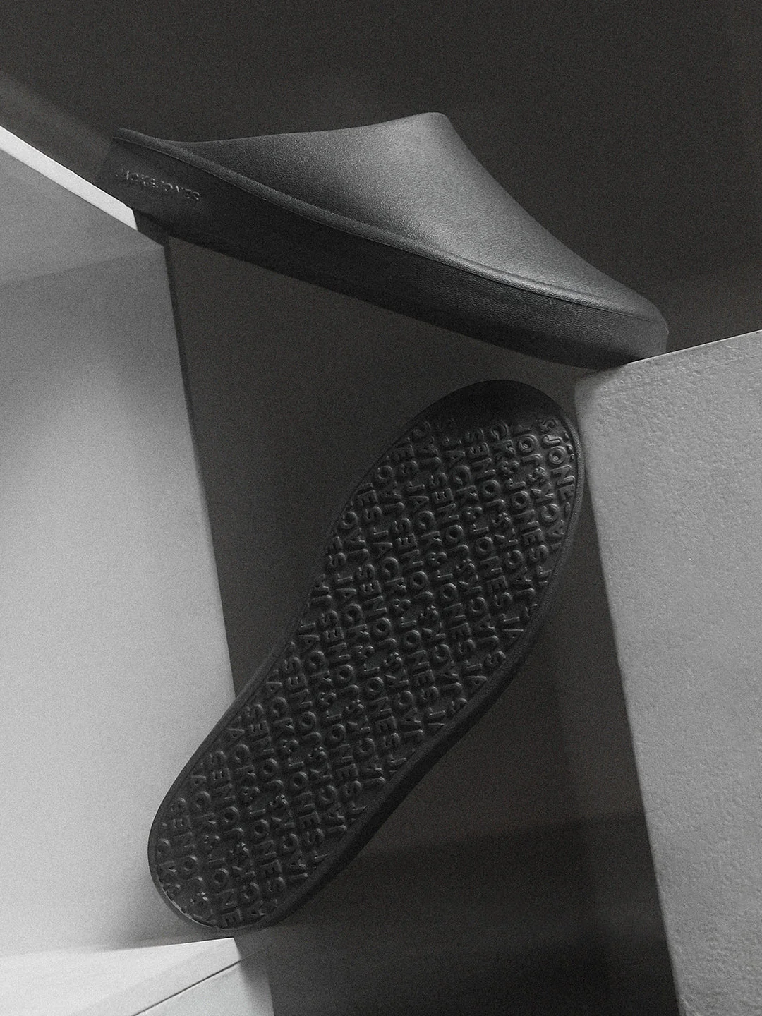 Dark Grey Moulded Mules