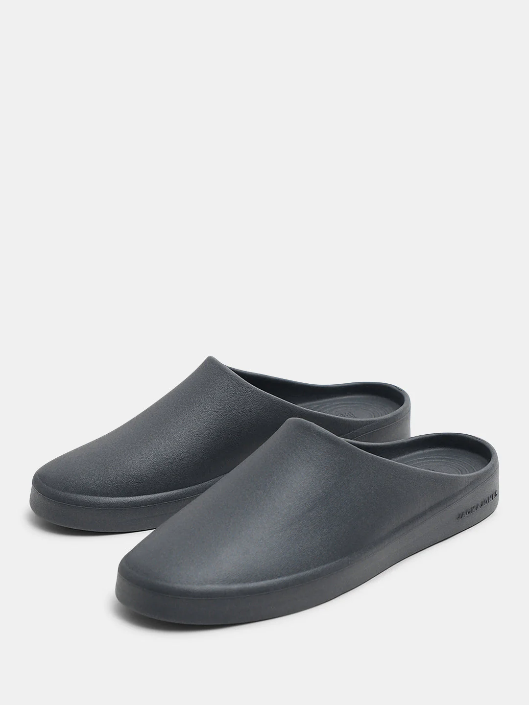 Dark Grey Moulded Mules - Image 6