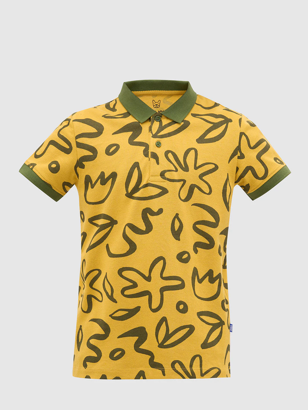 Yellow Printed Cotton Polo - Image 7