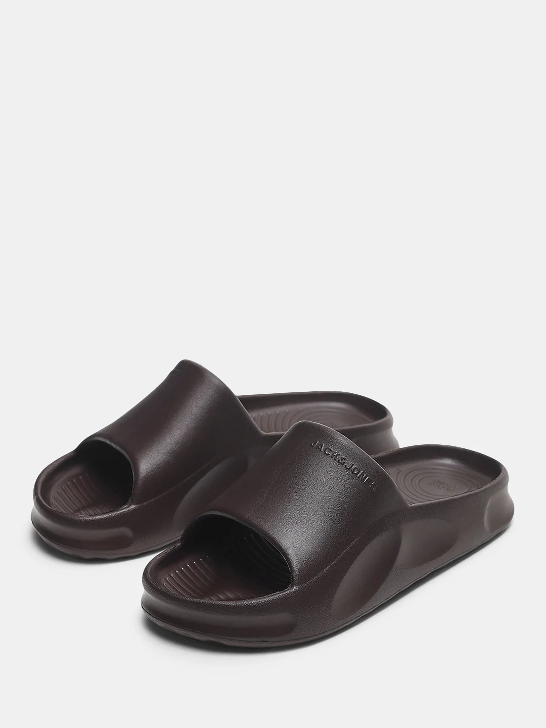 Dark Brown Moulded Pool Sliders - Image 6