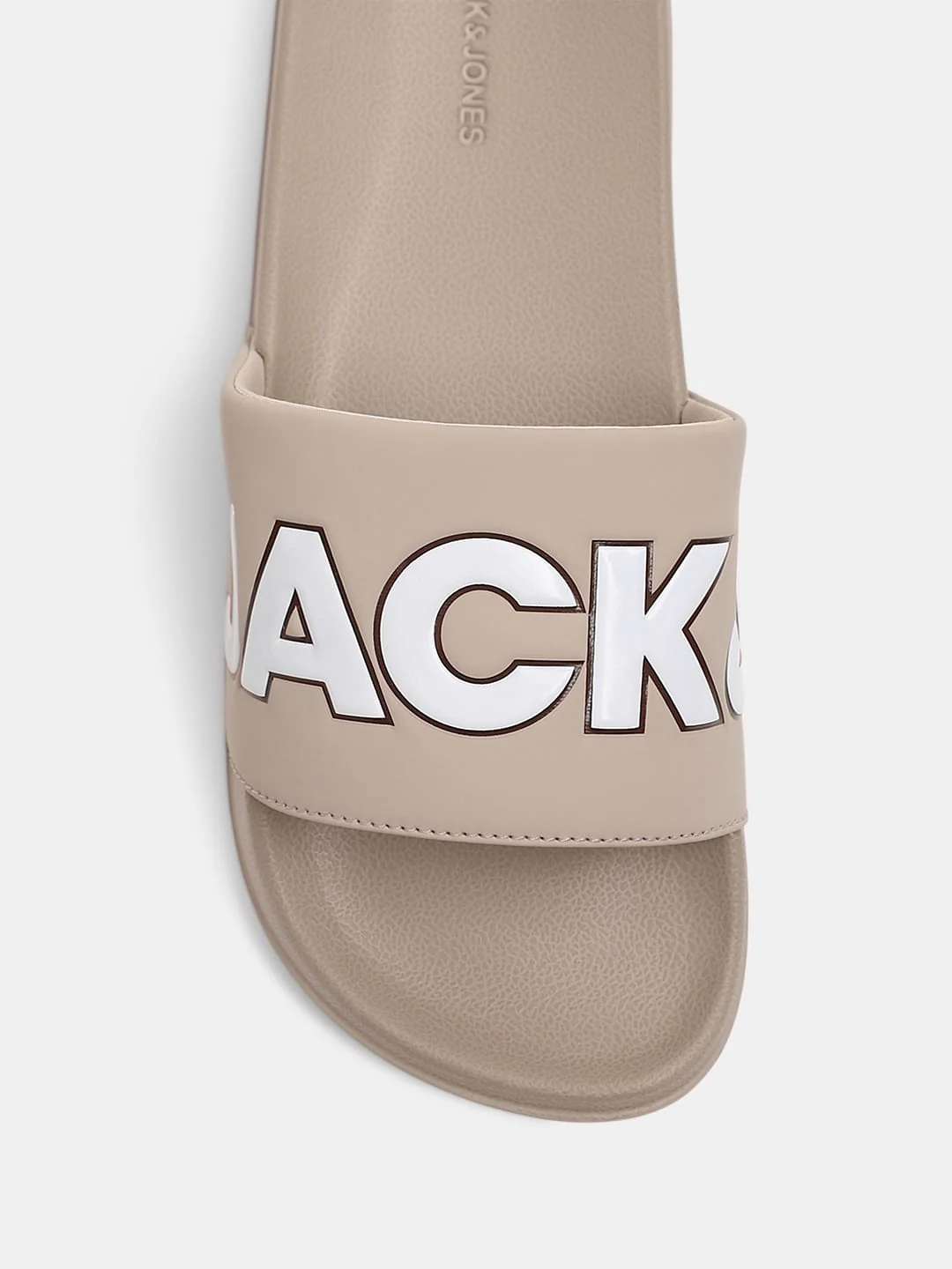 Beige Outline Contrast Logo Pool Sliders - Image 7