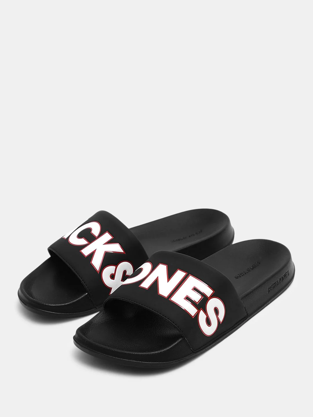 Black Contrast Logo PU Pool Sliders - Image 6