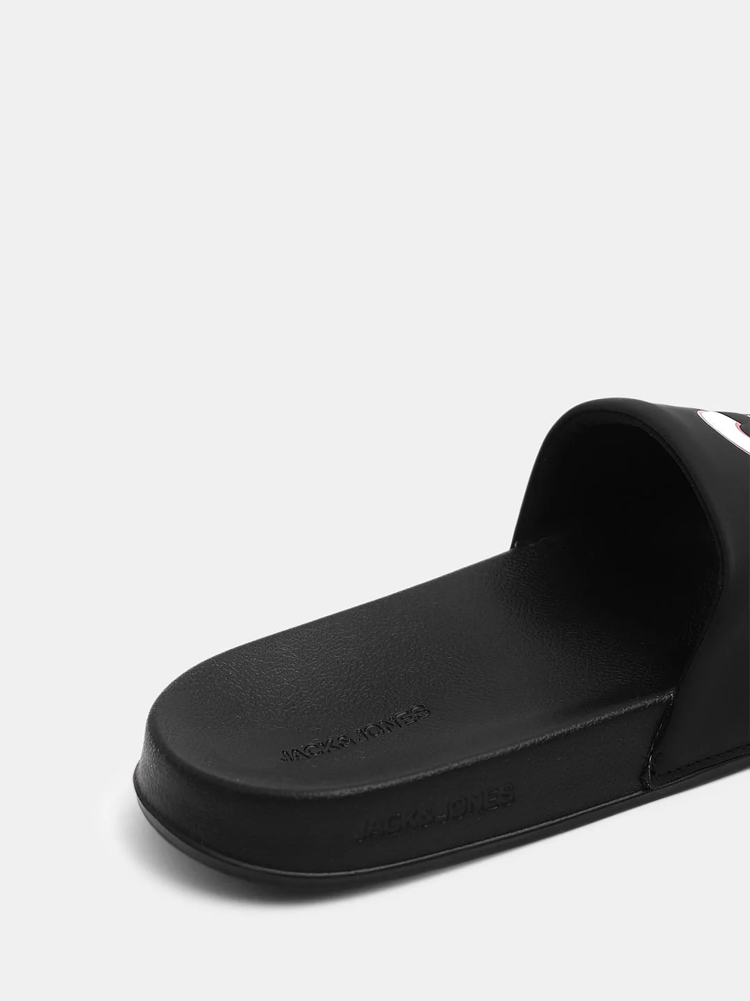 Black Contrast Logo PU Pool Sliders - Image 8