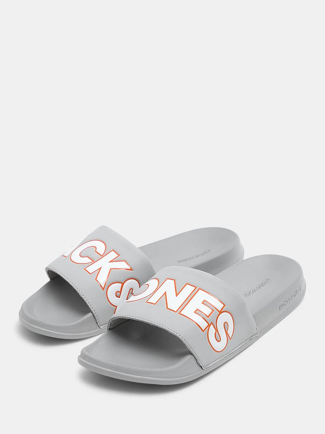 Grey Contrast Logo PU Pool Sliders - Image 6