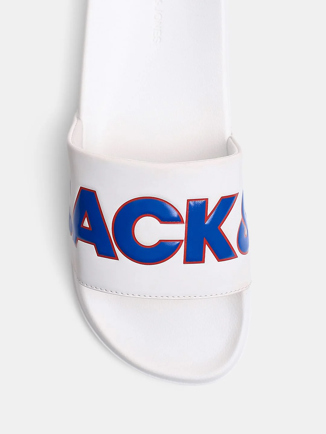 White Contrast Logo PU Pool Sliders - Image 7