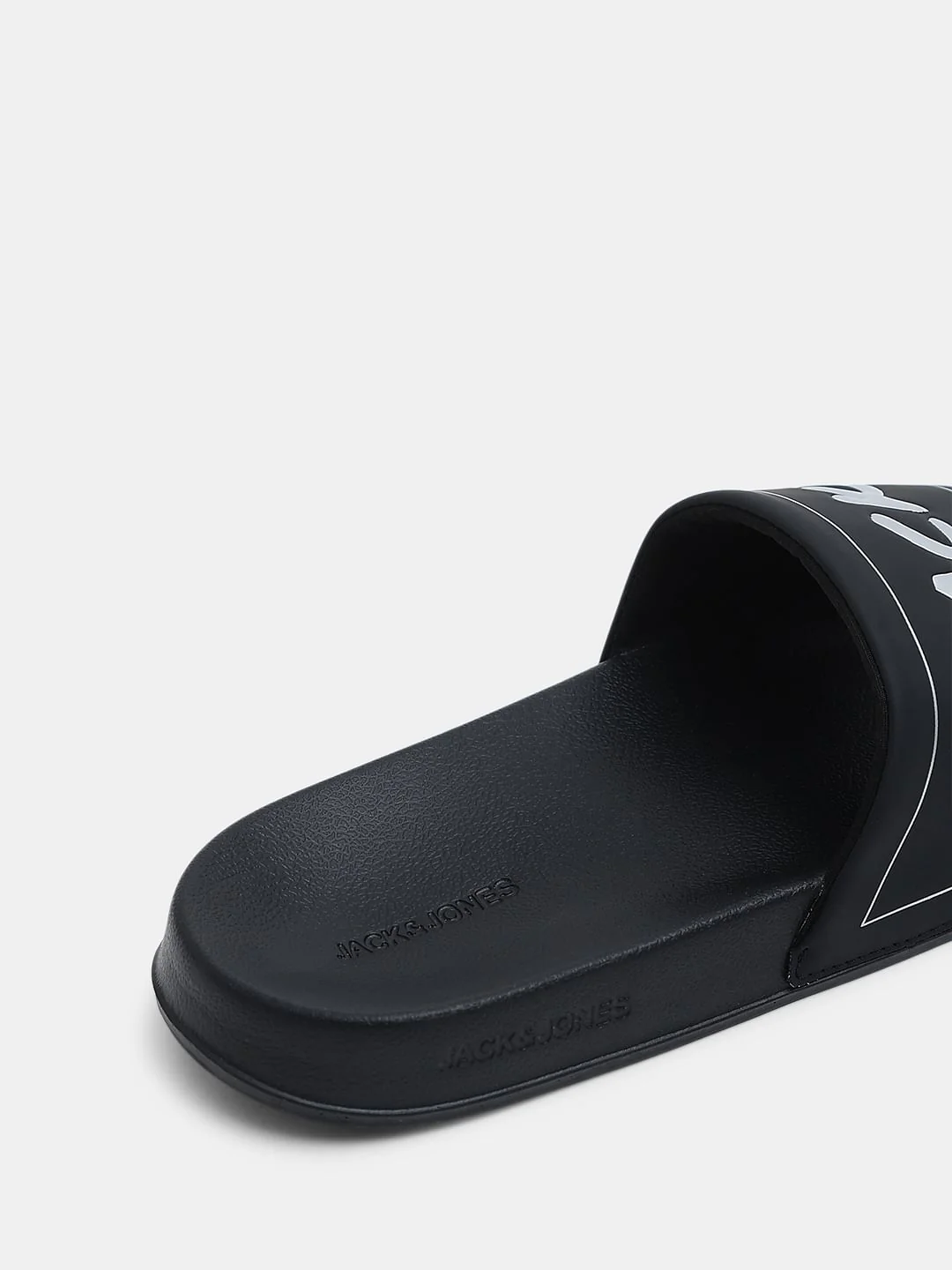 Black Logo Print Pool Sliders - Image 8